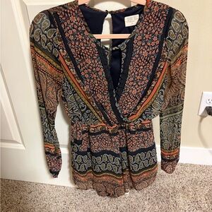 Sienna Sky Multicolor Paisley Romper